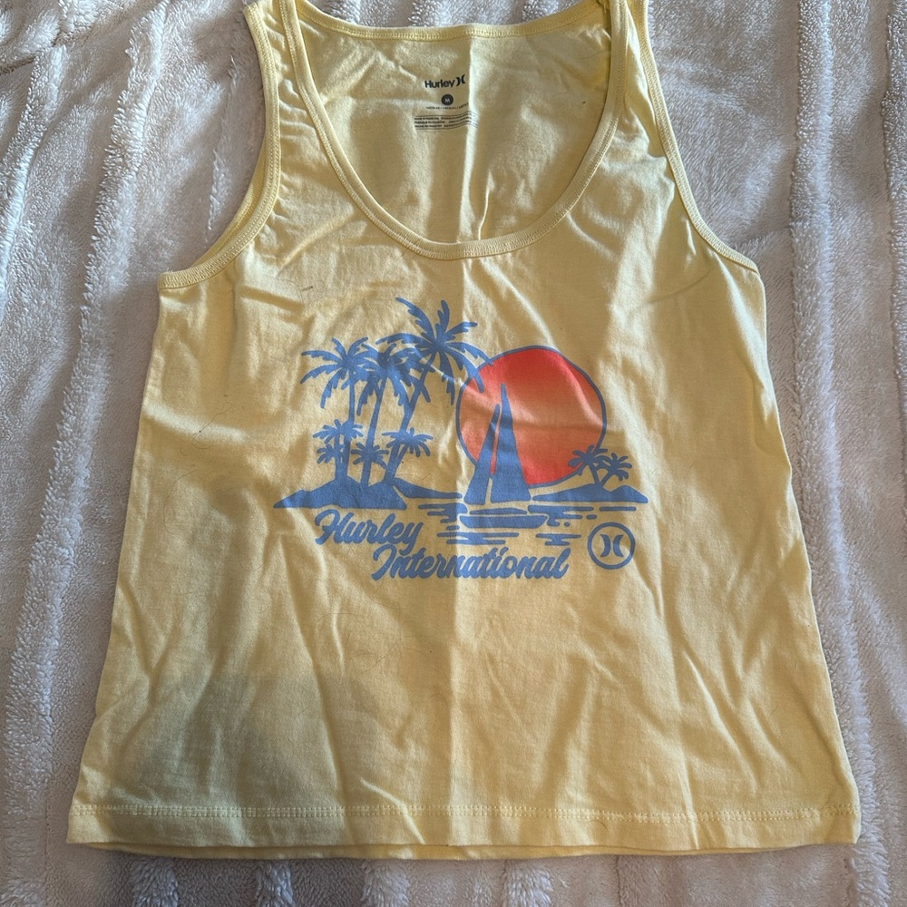 Hurley Yellow Tank Top